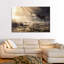 Cerf sauvage dans la neige sur toile-1479774963