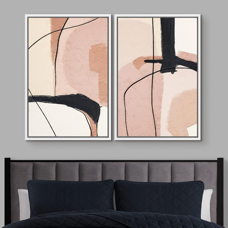 Forme Mid-Century 2 pièces, Blanc, H 24 po x l 32 po