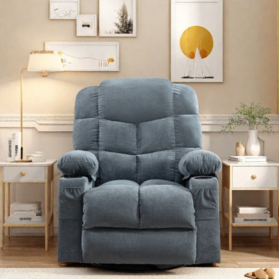 Massage Recliner Chair With Heat & Vibration Rocking Recliner With Usb Port, 8-Point Massage, Adjustable Intensity, Padded Lounge Chair With Storage P