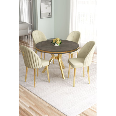 Dining Table & Chairs Set (5 Pieces)
