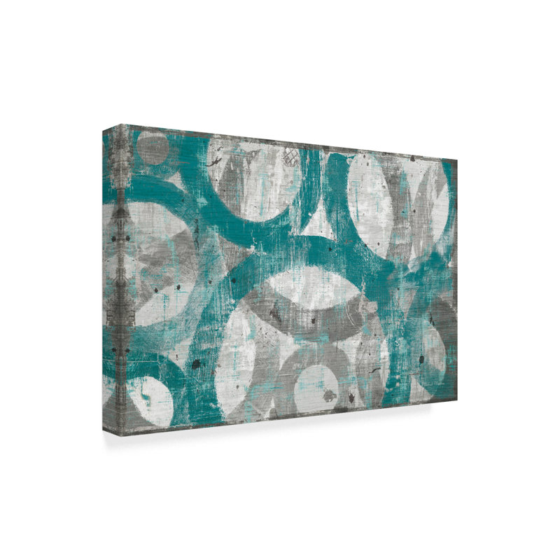 " Industrial I Teal " by Michael Mullan, 30" H x 47" W x 2" D