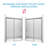 Adjustable Semi-Frameless Sliding Shower Door With Clear Tempered Glass, No Cutting Required For Easy Installation, Shower Door