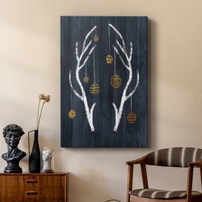 Antlers & Ornaments -Custom Wrapped Gallery Cavas