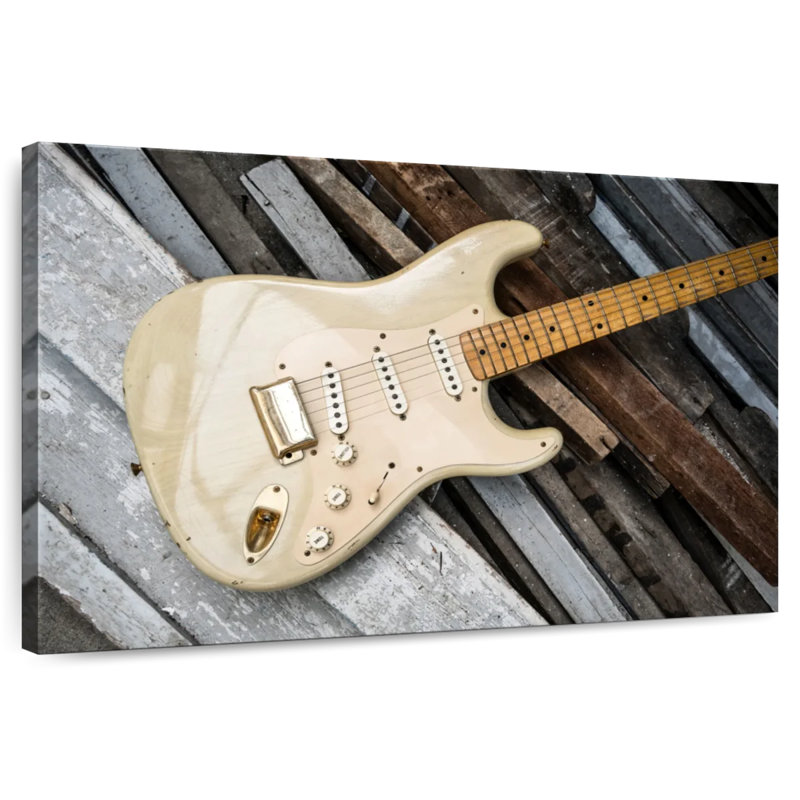 Guitare Abarca sur planches, H 8 po x l 12 po