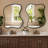 Asymmetrical Metal Framed Wall Mirror-1695684443-1695684441