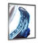 Bleu et rayures noires brossées - reproduction sur toile-67387853-67387860