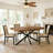 55.11"-70.86"Retro Rectangular Stretch Dining Table-875887673