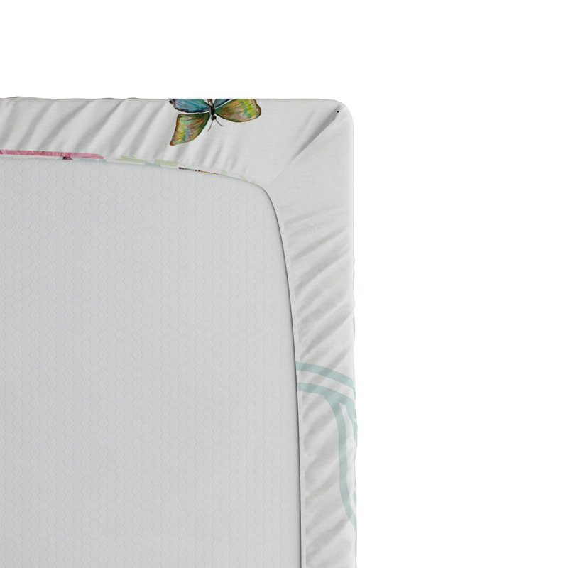 Drap-housse en microfibre Butterfly, Drap-housse pour lit double