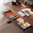 Brownness Rectangular Solid Wood with 2 drawers desk-1619927557