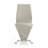 Set of Two Light Gray Faux Leather Modern Dining Chairs