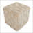 Square 16" Ottoman in Cream Velvet by-1856273461