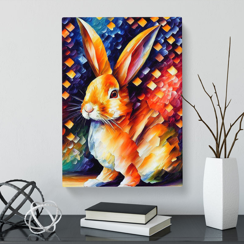 Roff Rabbit - Wrapped Canvas, 76cm H x 50cm W x 3cm D