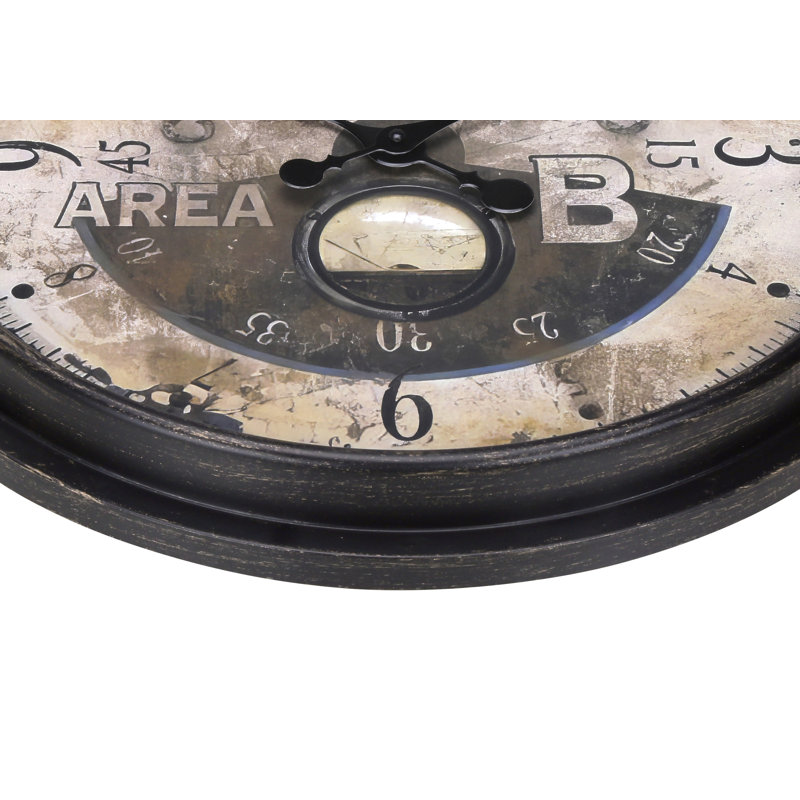 Clocks, 20" Round, Wall Clock, Antique Brown, Transitional