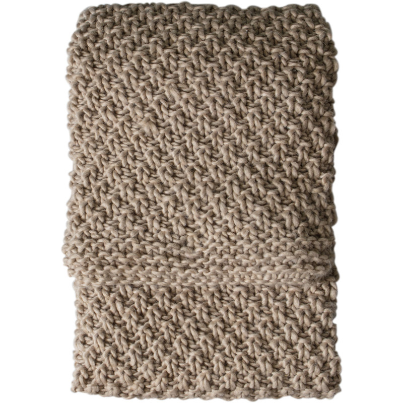 Bedford Plain Throw Blanket, Oatmeal 