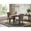 L'ensemble de mobilier de salle à manger 5 pièces comprend une table de salle à manger rectangulaire avec Dropleaf et 4 chaises rembourrées en tissu Linelight, 30 x 48 pouces, chêne-918463126-918463127-918463121