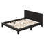 Base de lit en bois avec tête de lit, lit plateforme Mid-Century moderne-763722733-763722727