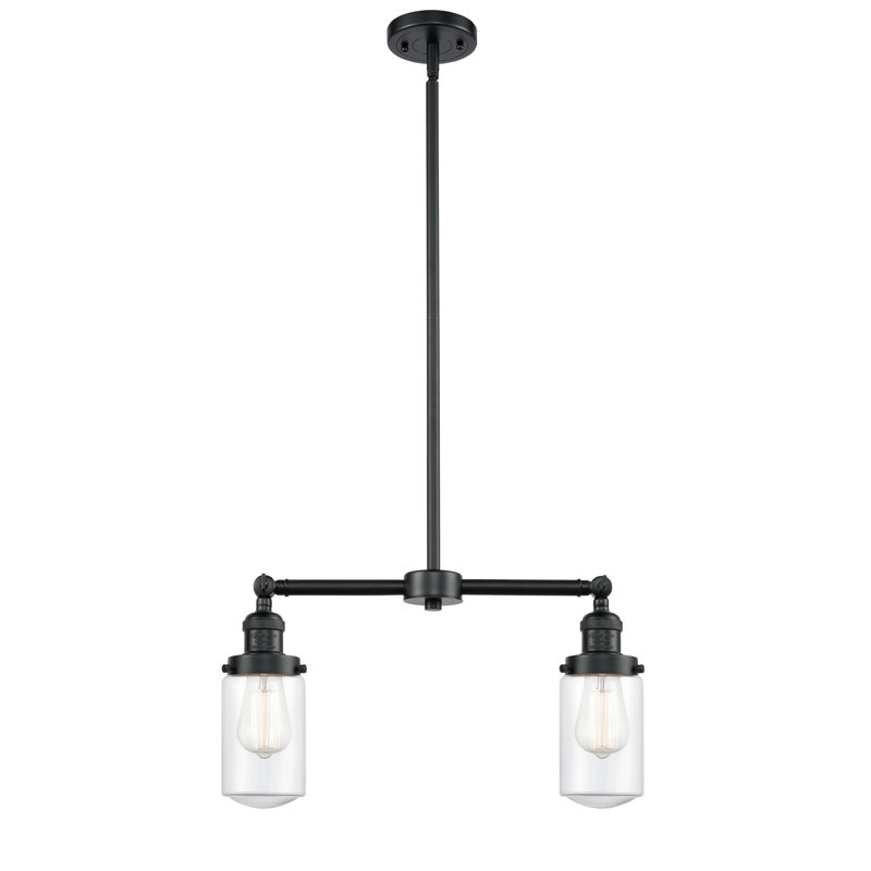 Saroyan 2 - Light Kitchen Island Pendant, Clear, Oil Rubbed Bronze