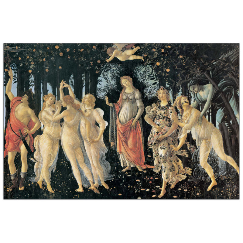 Sandro Botticelli - No Frame Print on Wood, 67cm H x 100cm W x 1.8cm D