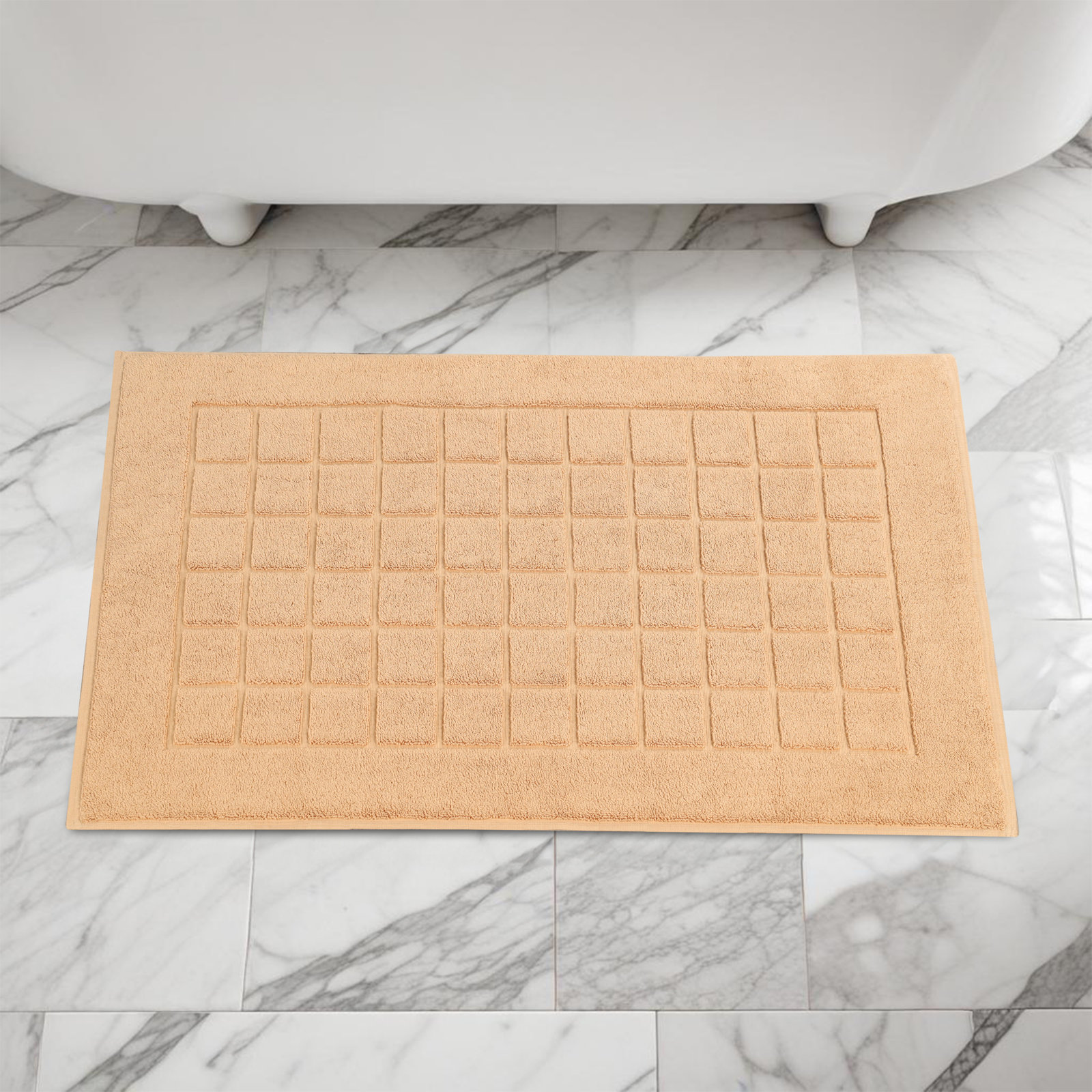 Cotton Bath Mat, Rust