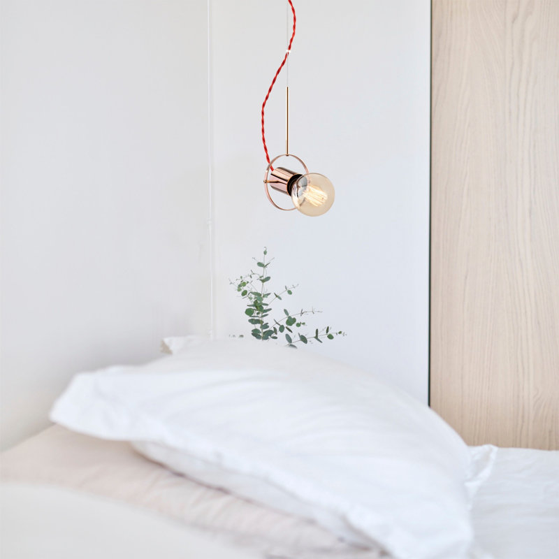 Luminaire suspendu à 1 lumière Aiker, Cuivre