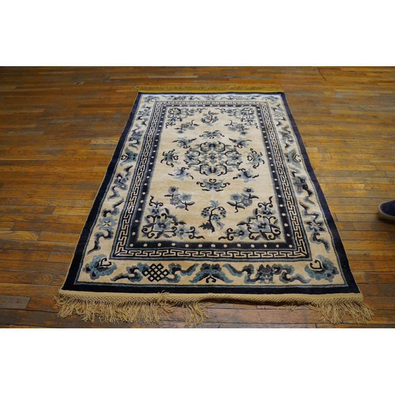 Antique Chinese - Silk Knotted Rug