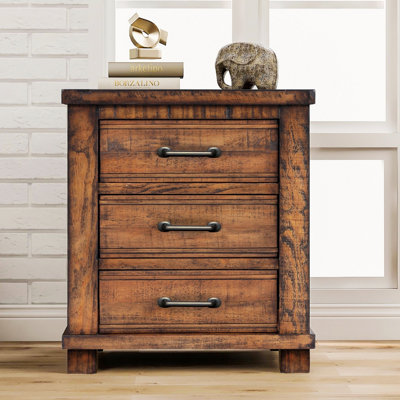 Dhurpati 24.05'' W Solid Wood Nightstand