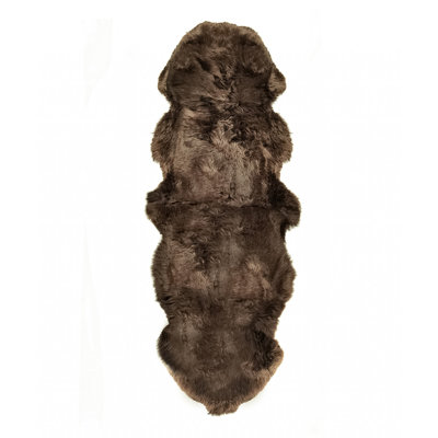 Munn 6' Chocolate Genuine Sheepskin Area Rug