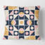 Coussin décoratif géométrique à motif rétro Mid-Century-625844240