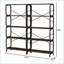 Bibliothèque à 5 niveaux de style industriel rustique | Panneau de fibres à densité moyenne et cadre en métal | Conception anti-basculement | Bois aggloméré + fer | Industriel-1082316680