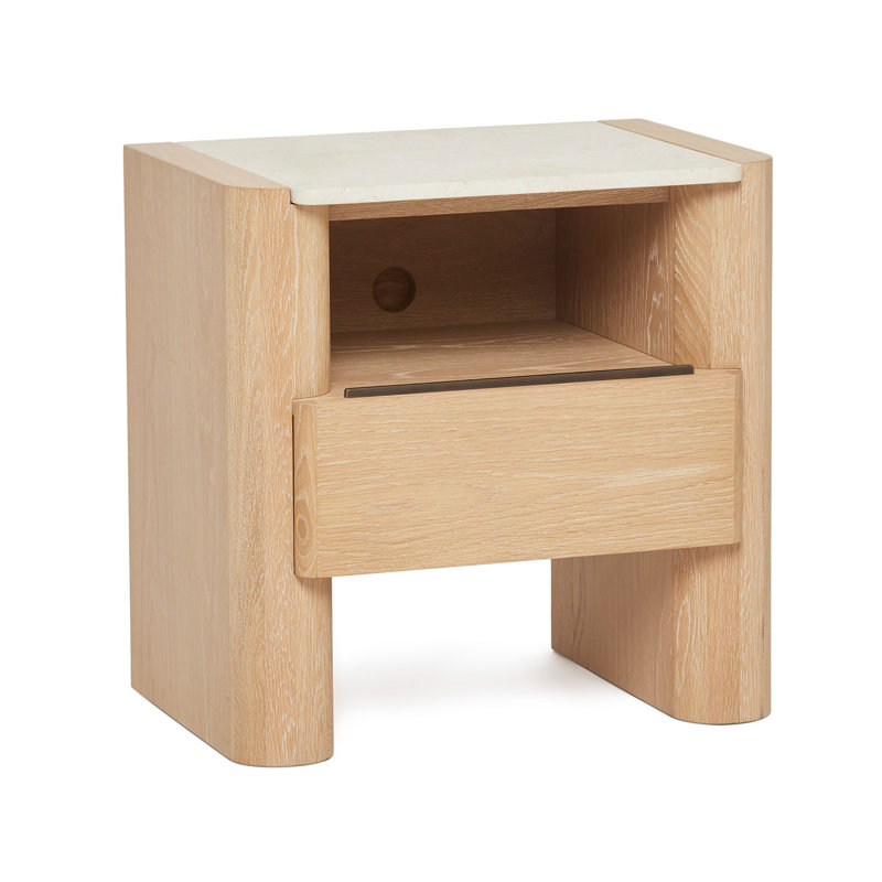 Arden 1 - Drawer Solid Wood Nightstand