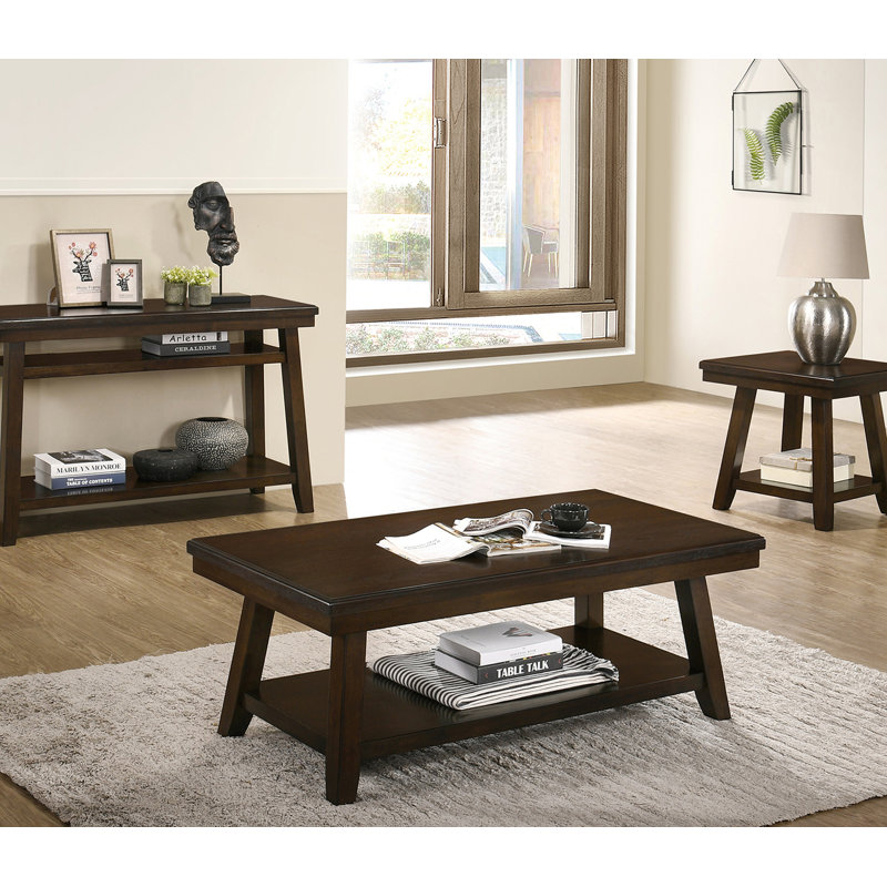 Table de bout rectangulaire en espresso foncé