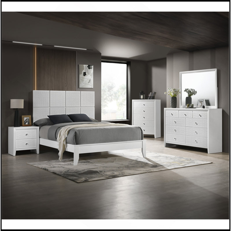 Lit de style contemporain grand format contemporain 1Pc, Grand lit