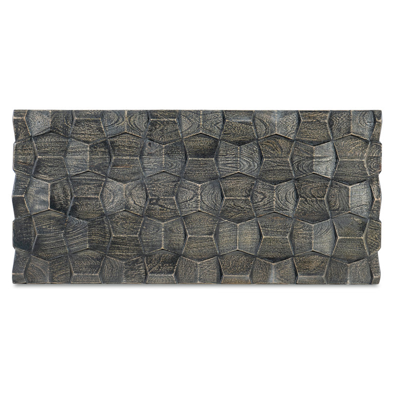 Chiseled Square Brown Mango Wood Coffee Table
