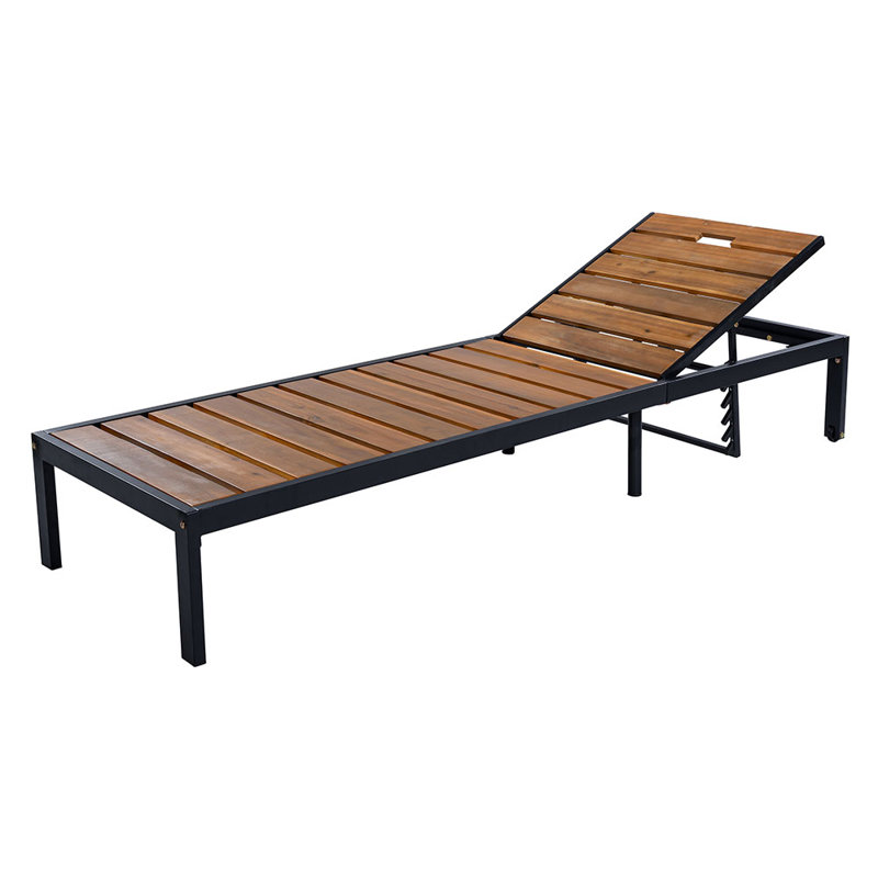 Outdoor Chaise Lounges Pool Lounge Chairs Outdoor Daybed Recliner with Adjustable Backrest for Patio, Poolside or Beach