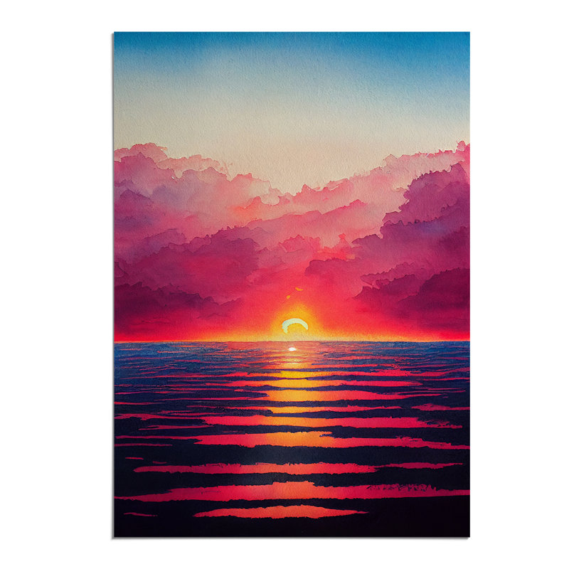 A Showstopping Ocean Sunset - Wall Art, Paper, 42cm H x 29.7cm W, No Matte