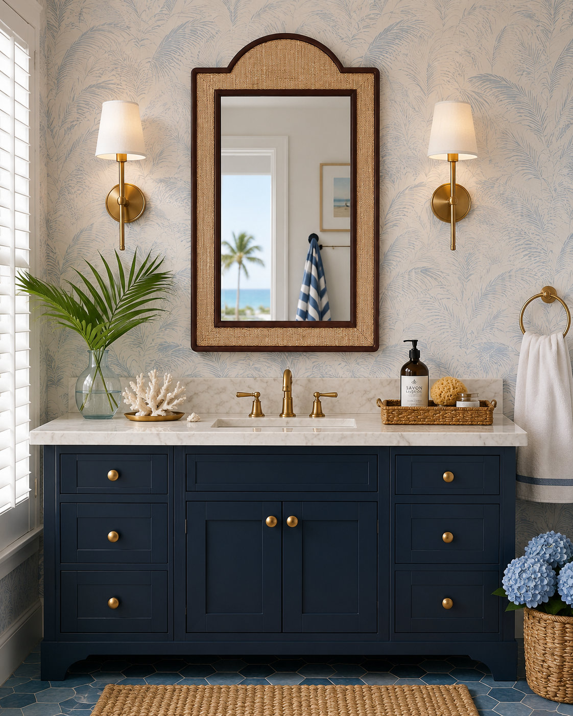 24" Accent Mirror, Tan