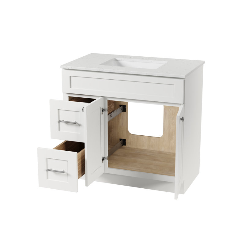Ensemble de meuble-lavabo simple 37 po Chrisna, Blanc