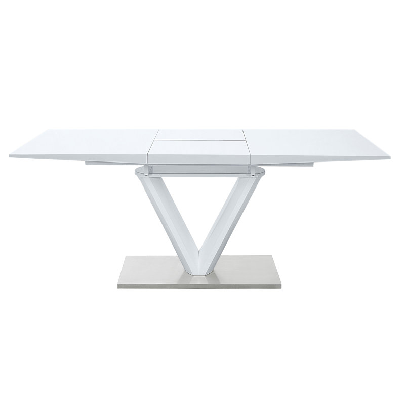 Dining Table, White High Gloss Finish