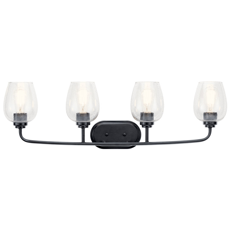 Éclairage pour salle de bain 4 lumières Coblyn, Noir