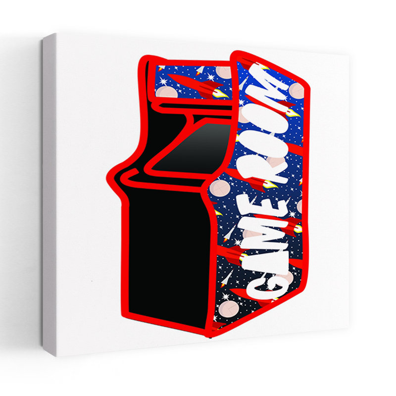 Jeu d'arcade rétro, art contemporain, H 18 po x l 18 po
