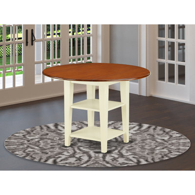 Aggappera Extendable Drop Leaf Solid Wood Dining Table
