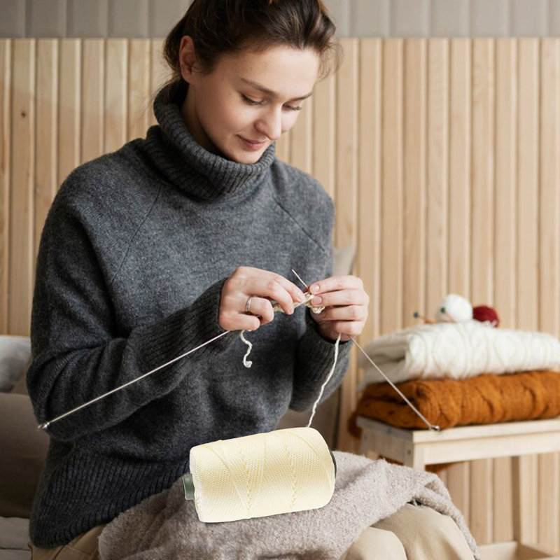Support de fil de soie tissé à la main en fil de soie tissé à la main, White