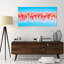 « flamant rose troupeau », impression sur verre