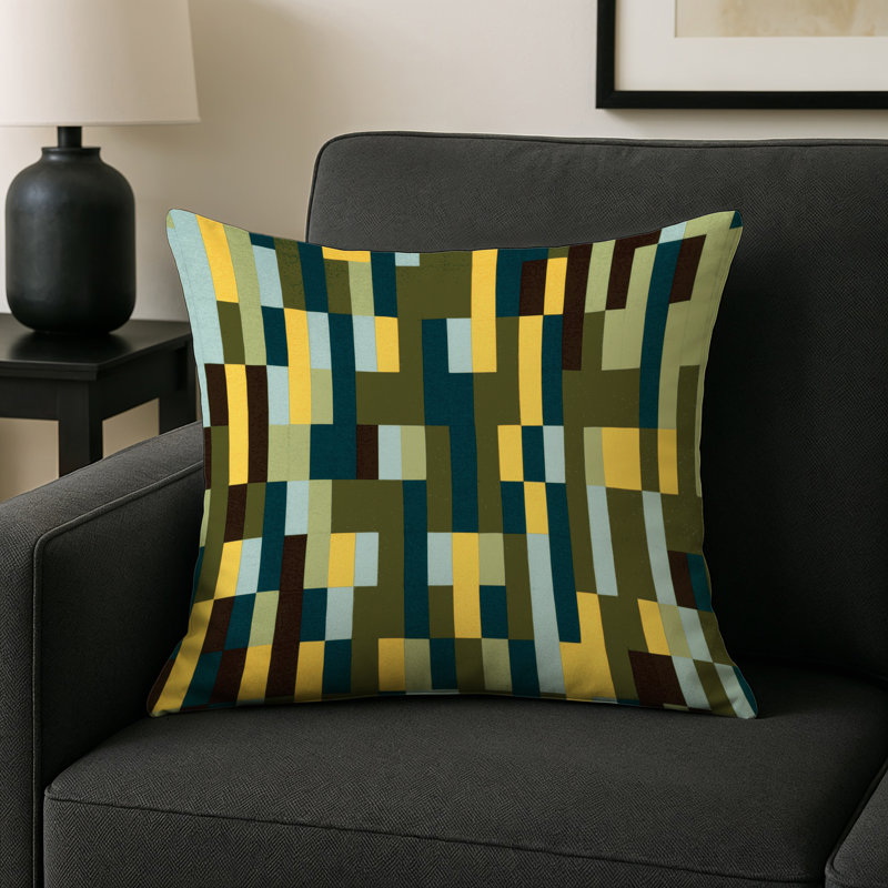 Geomatrix Indoor And Outdoor Throw Pillow, Square 20"