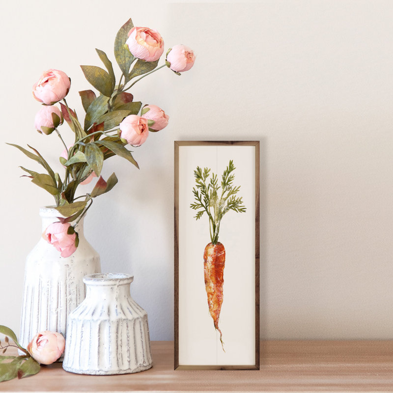 Fresh Carrot White, 12" H x 4" W x 1" D