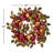 20" Artificial Mixed Apple Pomegranate & Leaf Wreath on Natural Twig Base