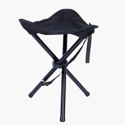 Ensemble de 1 chaise de plage pliante portative noire Arum