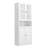 72-Inch, Metal Cabinet, Kitchen, White, Adjustable Shelves, Stainless Steel Frame, Freestanding, Use, Magnetic , Scratch- Features