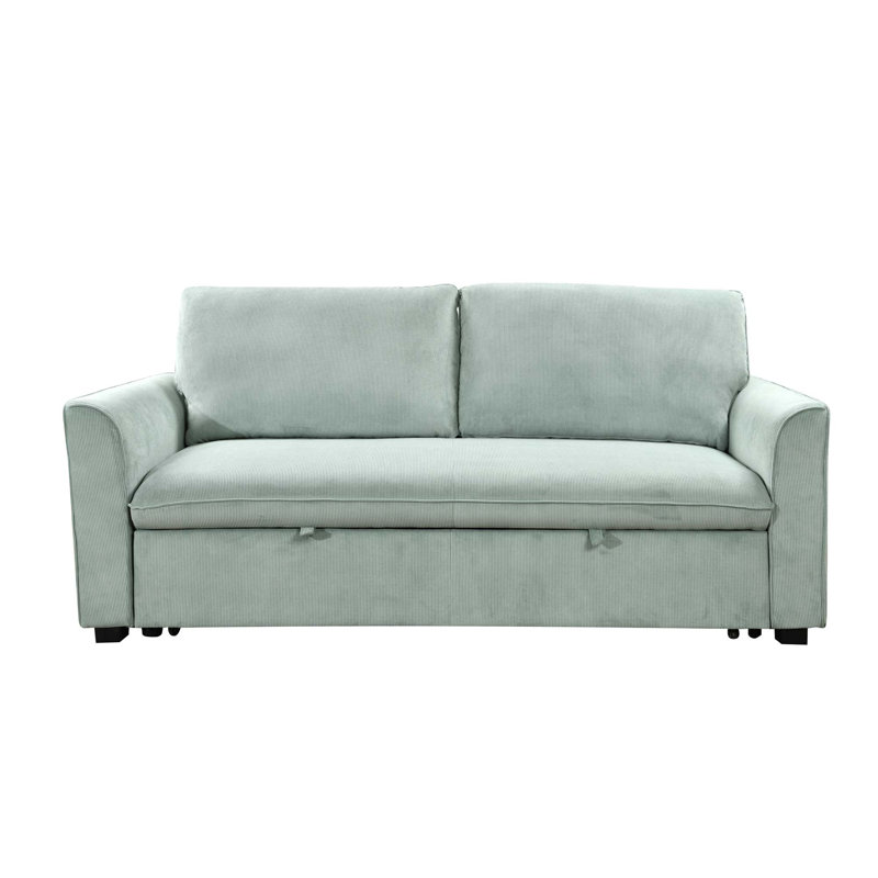 Canapé-lit convertible polyvalent avec dossier réglable pour un confort ultime, Vert clair