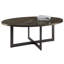 Table basse en placage de bois massif avec structure en métal Wexford Collection Val-1776675057